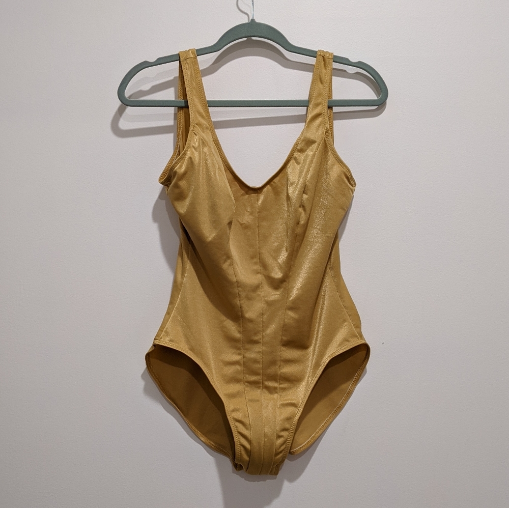 VINTAGE Sunbird 18 Gold Swimsuit